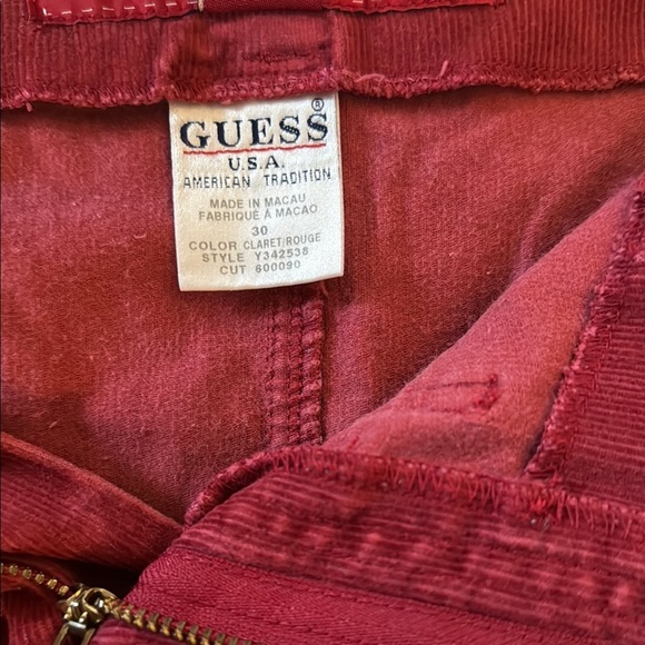 Guess Corderoy Stretch Red Denim Mini Skirt. Size 30. Excellent condition! - Picture 8 of 8